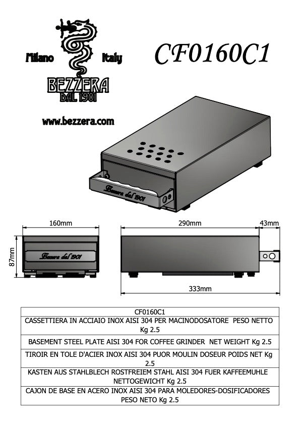Bezzera Sudschublade
