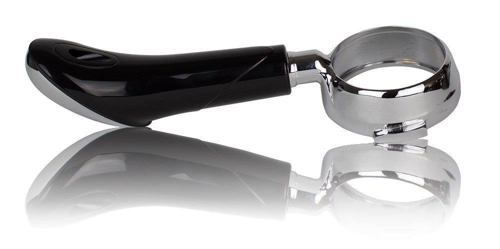 Bezzera bodenloser Siebzträger mit Logogriff für E61 von oben