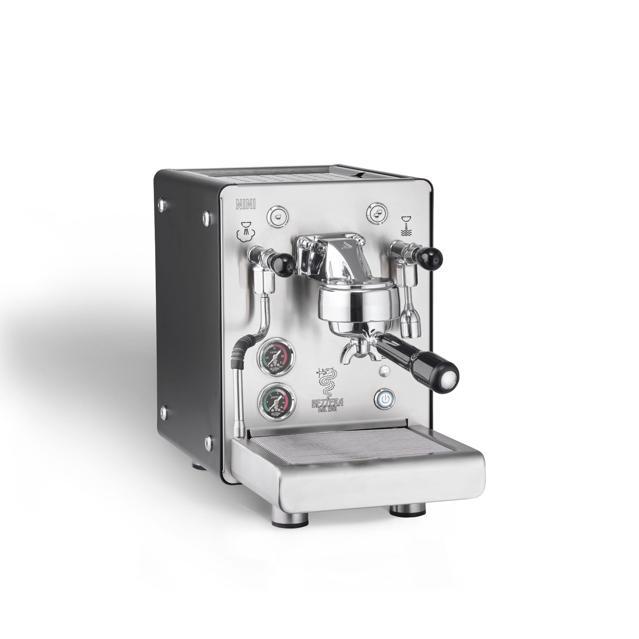 Bezzera NINI DE Espressomaschine Edelstahl Frontansicht