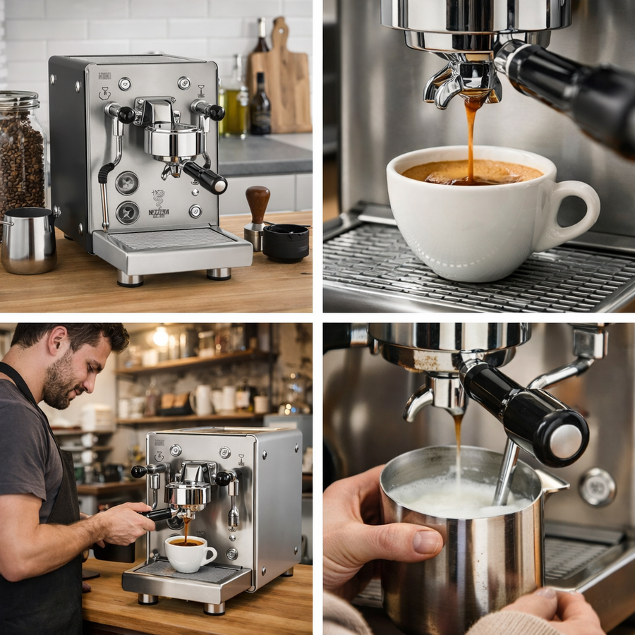 Bezzera NINI DE Espressomaschine im Home-Barista-Setup