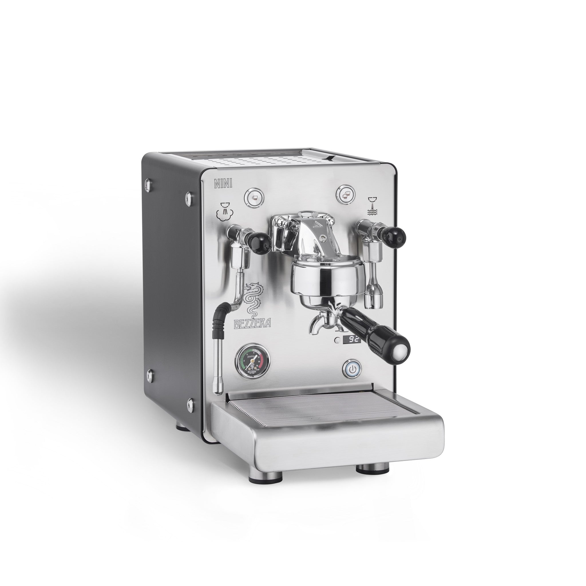 Bezzera NINI PID DE Espressomaschine Edelstahl mit schwarzen Seitenpanelen