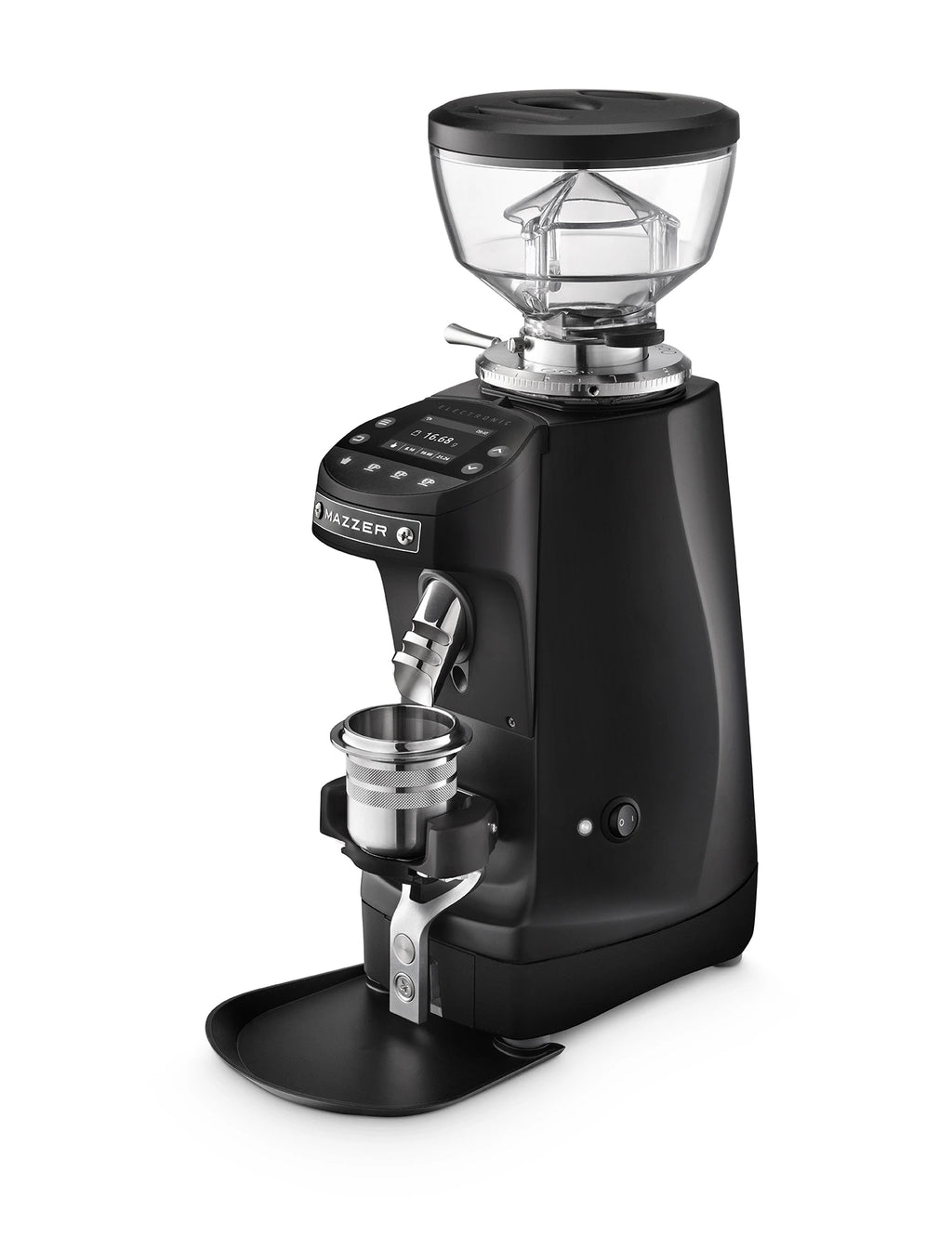 Mazzer Mini G Espressomühle mit Wiegefunktion seitliche Persepektive