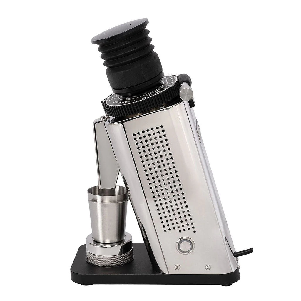 Profitec Twist SD54 Single Dose-Kaffeemühle poliert Seitenansicht