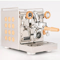 Rocket Appartamento 2.0 Espressomaschine inox-holz-schräge Vorderansicht
