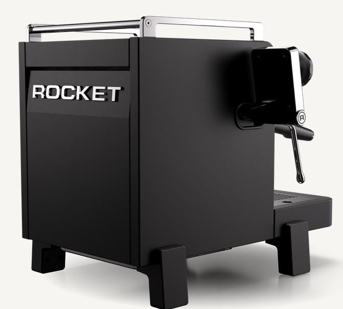 Rocket R58 Tune Espressomaschine schwarzschräge Seitenansicht Rückseite