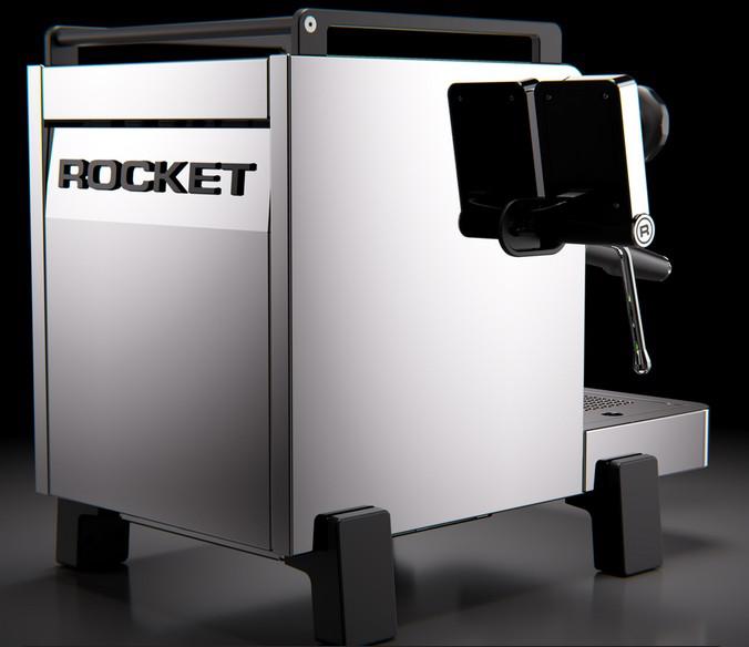 Rocket R58 Tune Espressomaschine inox schräge Seitenansicht Hinten