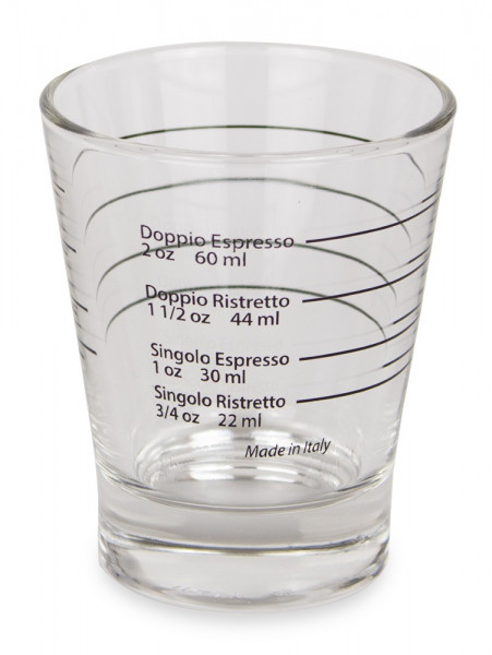 Espresso Shotglas mit Markierung