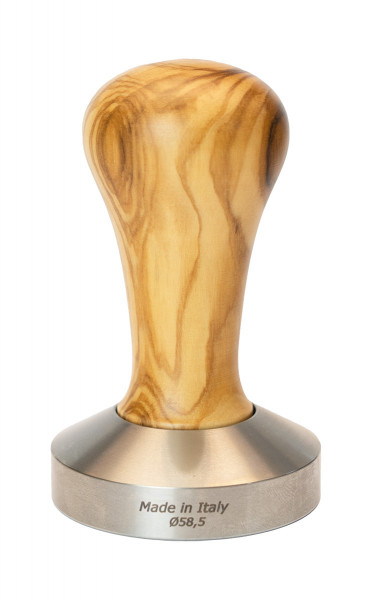 Tamper de compétition en bois d'olivier 58,5mm