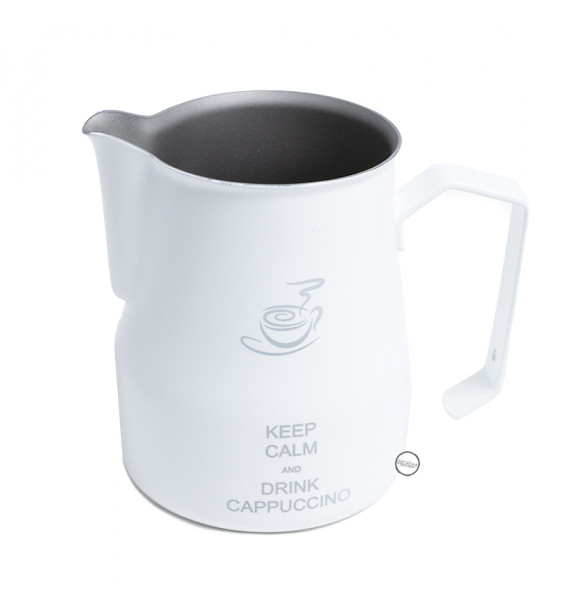 Motta Milchschaumkännchen Europa Profi Keep Calm weiß 0,5 l