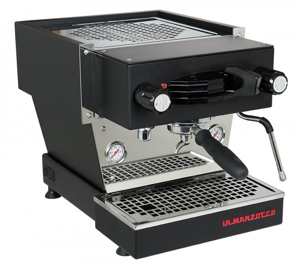 La Marzocco Linea Mini Schwarz Bundle mit Mazzer Major Elektronic Alu Poliert